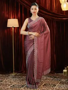kasee Embellished Embroidered Silk Blend Saree