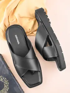 Anouk Men Synthetic Leather Ethnic Comfort Sandals