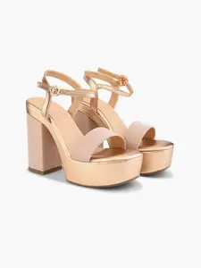 ALL TABS OPEN Women Open Toe Block Heel Sandals