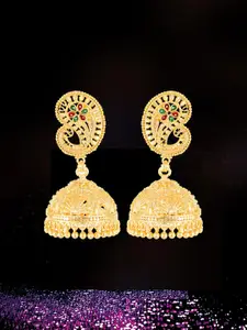 Anouk Gold-Plated Dome Shaped Jhumka