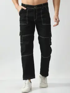 LINARIA Men Cotton Classic Low-Rise Regular Fit Cargo Styles Jeans