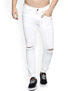 LINARIA Men Cotton Classic Slim Fit Slash Knee Jeans