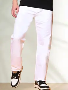 Linaria Men Classic Relaxed Fit Mid Rise Clean look Stretchable Jeans