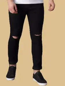 LINARIA Men Classic Cotton Slim Fit Slash Knee Jeans