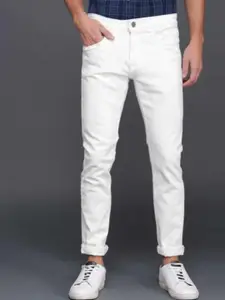 LINARIA Men Classic Slim Fit Mid-Rise Jeans
