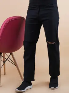 LINARIA Men Classic Relaxed Fit Slash Knee Cotton Jeans