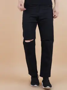 LINARIA Men Classic Relaxed Fit Slash Knee Jeans