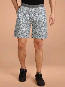 BULLMER Men Floral Printed Cotton Regular Shorts