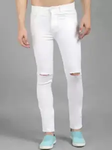 LINARIA Men Classic Tapered Fit Slash Knee Cotton Jeans