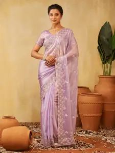 kasee Embellished Embroidered Pure Chiffon Saree