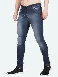 LINARIA Men Classic Slim Fit Low Distress Heavy Fade Jeans