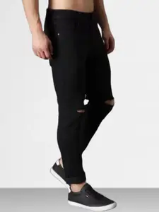 LINARIA Men Classic Slash Knee Mid-Rise Jeans