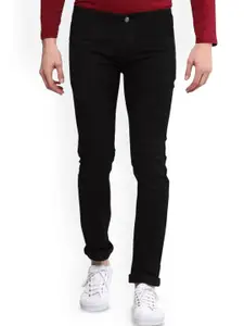 LINARIA Men Classic Slim Fit Mid-Rise Clean Look Stretchable Jeans