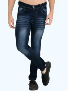 LINARIA Men Classic Slim Fit Mid-Rise Heavy Fade Jeans