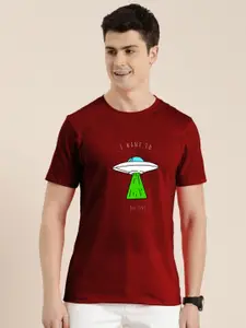 Enciger Men Printed Applique T-shirt