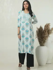 Soch Floral Printed Sequins Straight Kurta