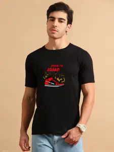 Enciger Men Printed Applique T-shirt