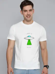 Enciger Men Printed Applique T-shirt