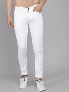 LINARIA Men Classic Slim Fit Clean Look Mid-Rise Stretchable Jeans