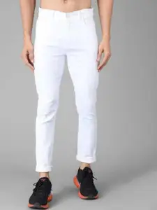 LINARIA Men Classic Slim Fit Low-Rise Slash Knee Jeans