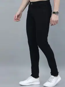 Linaria Men Classic Regular Fit Mid Rise Clean Look Stretchable Jeans