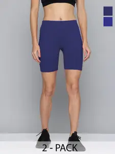 Jinfo Women Pack Of 2 Skinny Fit Cycling Sports Shorts