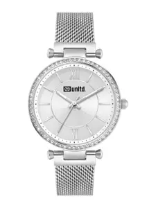 unltd. Women Brass Dial & Stainless Steel Bracelet Style Straps Analogue Watch UNL090001