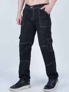 LINARIA Men Classic Regular Fit Cotton Cargo Styles Jeans