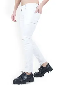 LINARIA Men Classic Slim Fit Highly Distressed Jeans