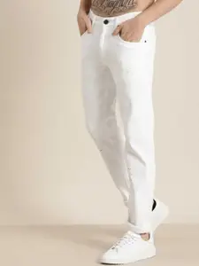 LINARIA Men Cotton Classic Slim Fit Slash Knee Jeans