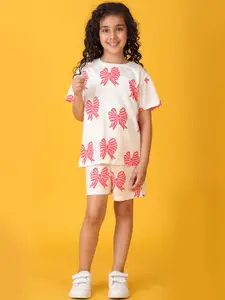 Anthrilo kids Printed T-shirt Shorts Clothing Set