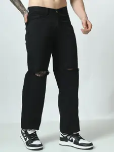 LINARIA Men Classic Relaxed Fit Slash Knee Jeans