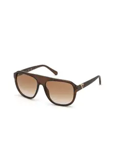 GUESS Men Oval Sunglasses with UV Protected Lens GU6980 60 45F