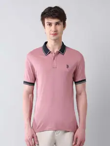 U.S. Polo Assn. Denim Co. Men Polo Collar Applique T-shirt