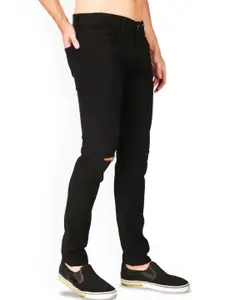LINARIA Men Classic Tapered Fit Slash Knee Jeans