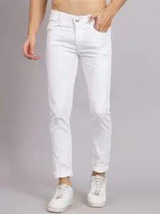 LINARIA Men Classic Slim Fit Low-Rise Stretchable Cropped Jeans