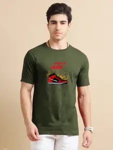 Enciger Men Printed Applique T-shirt