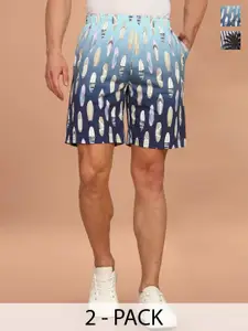 BULLMER Men Pack Of 2 Printed Shorts