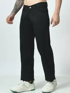 LINARIA Men Classic Relaxed Fit Slash Knee Stretchable Jeans