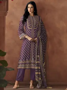 Stylee LIFESTYLE Floral Printed Pure Silk Unstitched Dress Material