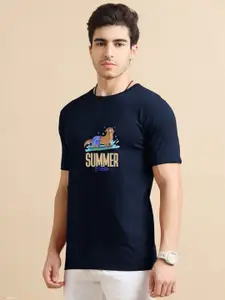 Enciger Men Printed Applique T-shirt