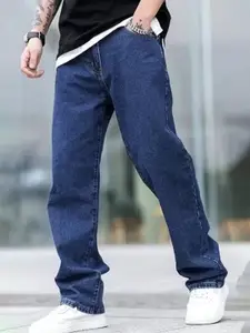 LINARIA Men Classic Relaxed Fit Low Distress Light Fade Jeans