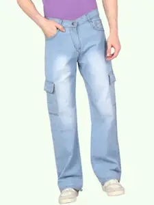 LINARIA Men Classic Boyfriend Fit Low Distress Heavy Fade Jeans