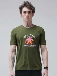 Enciger Men Printed Applique T-shirt