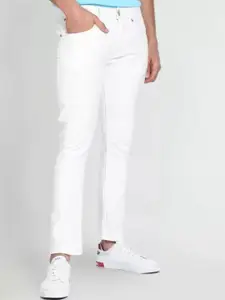 LINARIA Men Classic Straight Fit Stretchable Mid-Rise Jeans