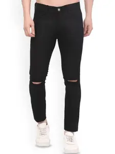 LINARIA Men Classic Mid-Rise Slim Fit Slash Knee Jeans