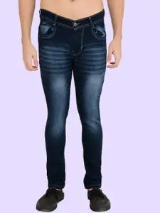 LINARIA Men Classic Slim Fit Low Distress Heavy Fade Jeans