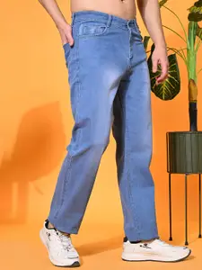 LINARIA Men Cotton Classic Relaxed Fit Mildly Distressed Heavy Fade Jeans