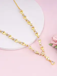 GIVA 925 Sterling Silver Gold-Plated Golden Glinting Joy Zircon Necklace