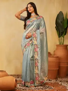 kasee Floral Embroidered Saree